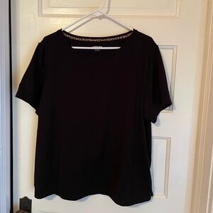 lands end black sleep tshirt xl